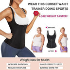 Zip-Front Neoprene Workout Tank and Waist Cincher