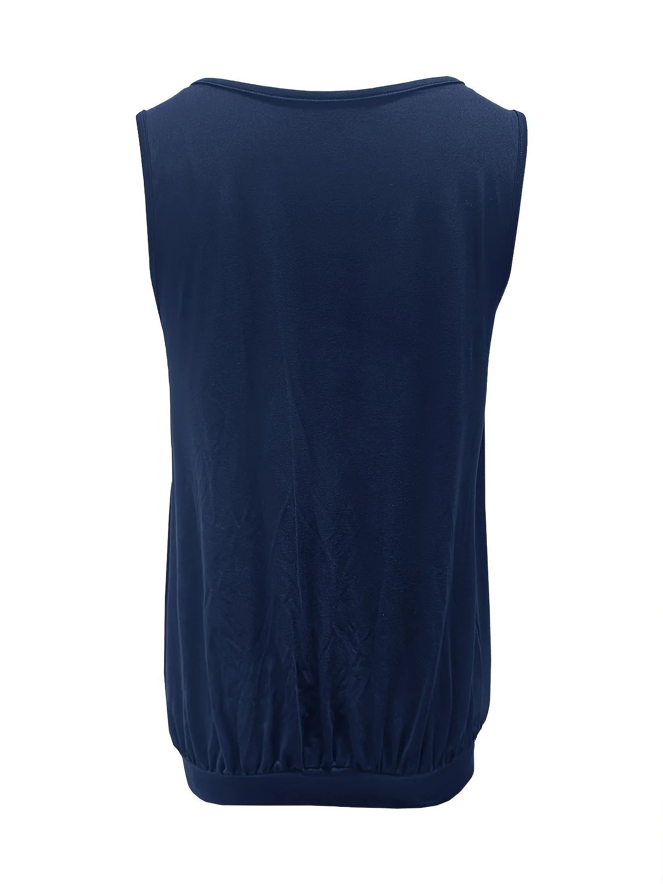 Relaxed Scoop Neck Tank Top with Lightweight Stretch Casual Streetwear Everyday Design