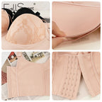 Longline Lace-Trim Underwire Minimizer Bra with Full Back Coverage