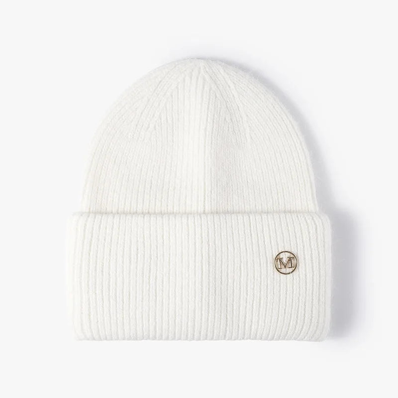 Soft Rabbit Fur Blend Acrylic Knit Beanie for Everyday Winter Casual Fashion and Comfort