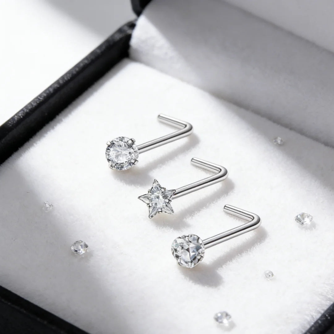 Star Shaped Nose Stud Jewelry for Punk and Alternative Fashion