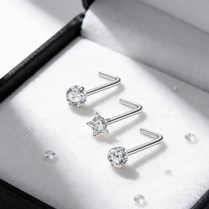 Star Shaped Nose Stud Jewelry for Punk and Alternative Fashion