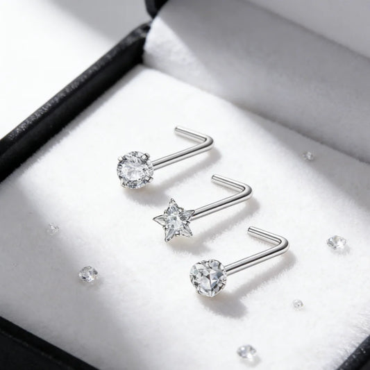 Star Shaped Nose Stud Jewelry for Punk and Alternative Fashion