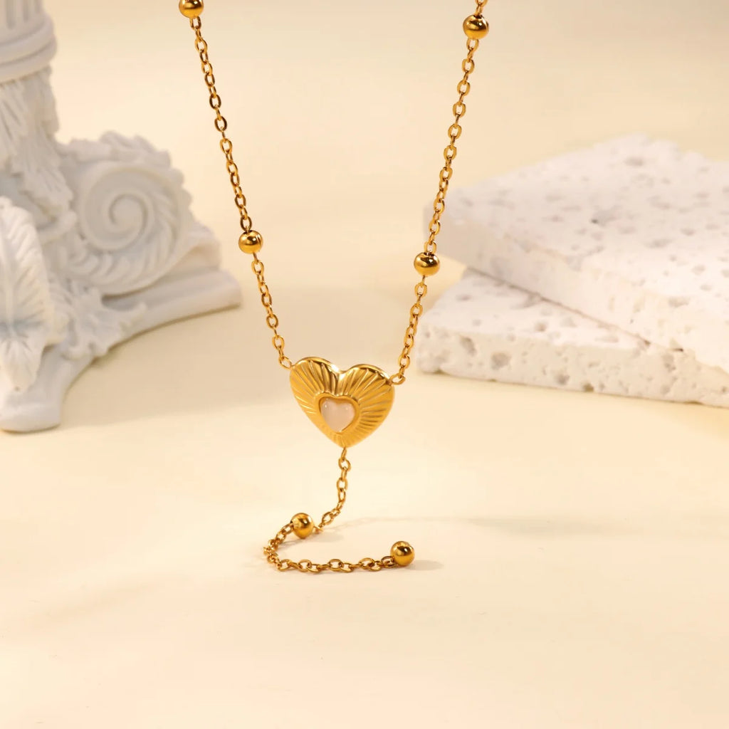 Layered Heart Pendant Necklace for Dark Feminine and Alternative Fashion