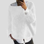Women's Oversized Drop Shoulder Textured Knit Casual Streetwear Sweater