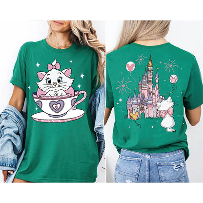 Princess Cat Anime Graphic Soft Cotton Kawaii Casual T-Shirt