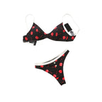 Playful Cherry Print Wire-Free Triangle Bralette and Panty Set