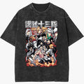 Retro Manga Collage Oversized Washed Streetwear Graphic Casual T-Shirt