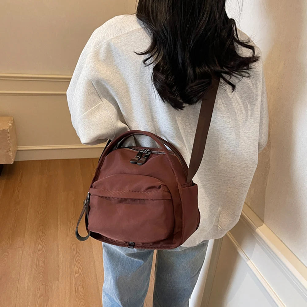 Large Capacity Oxford Cloth Bowling Crossbody Bag with Adjustable Shoulder Strap
