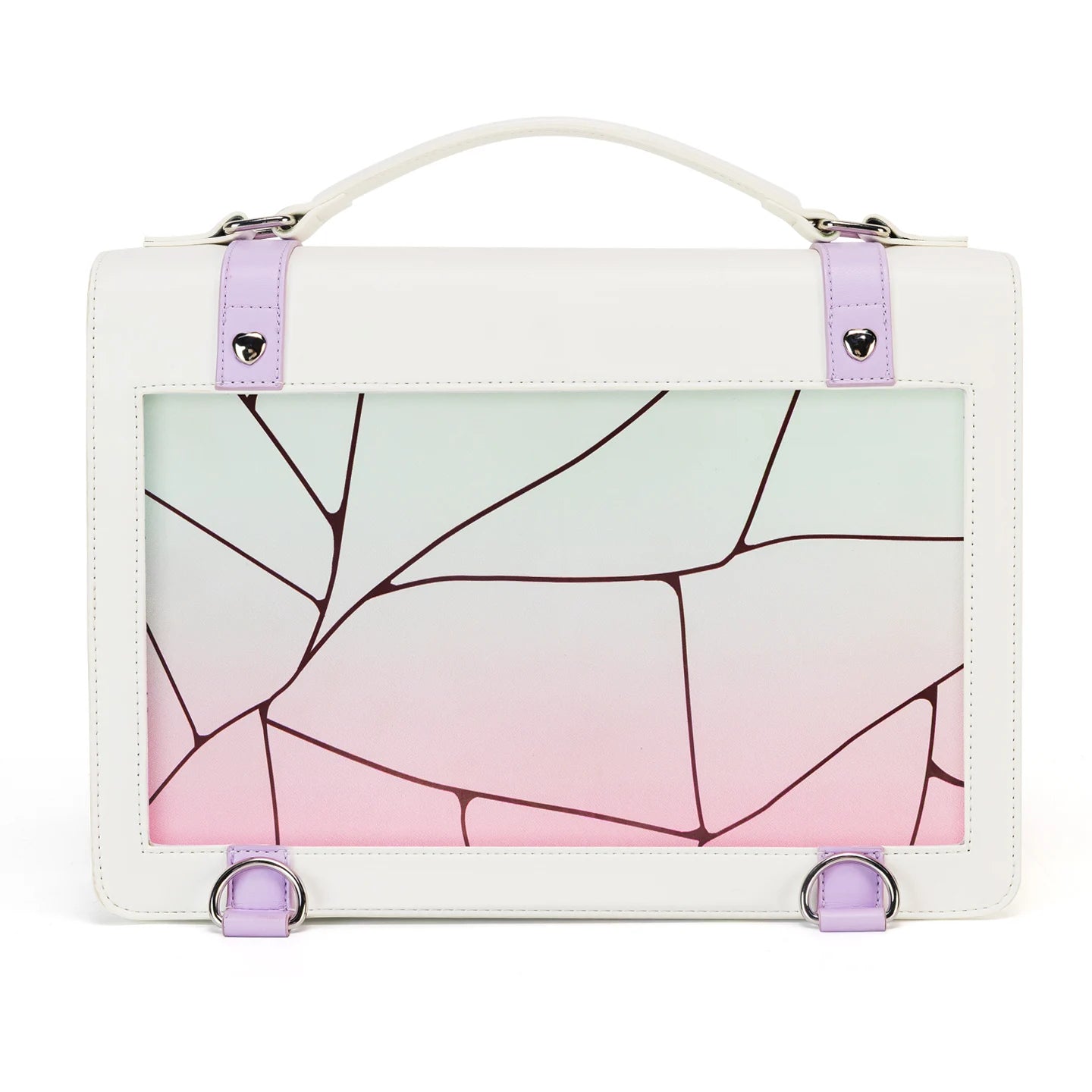 Display Window Crossbody Tote Bag with Detachable Strap Large Capacity Design