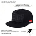 Adjustable Flat Brim Baseball Cap with Graphic Patch for Contemporary Streetwear Fashion Style