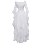 Flowing Layered Maxi Dress With Soft Volume And Statement Sleeves