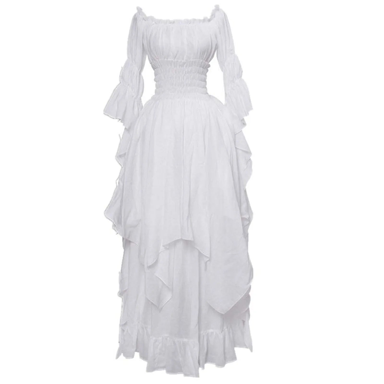 Flowing Layered Maxi Dress With Soft Volume And Statement Sleeves