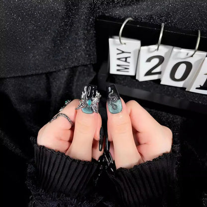 Mystic Gothic 3D Nail Charm Set with Alternative Statement Art Details