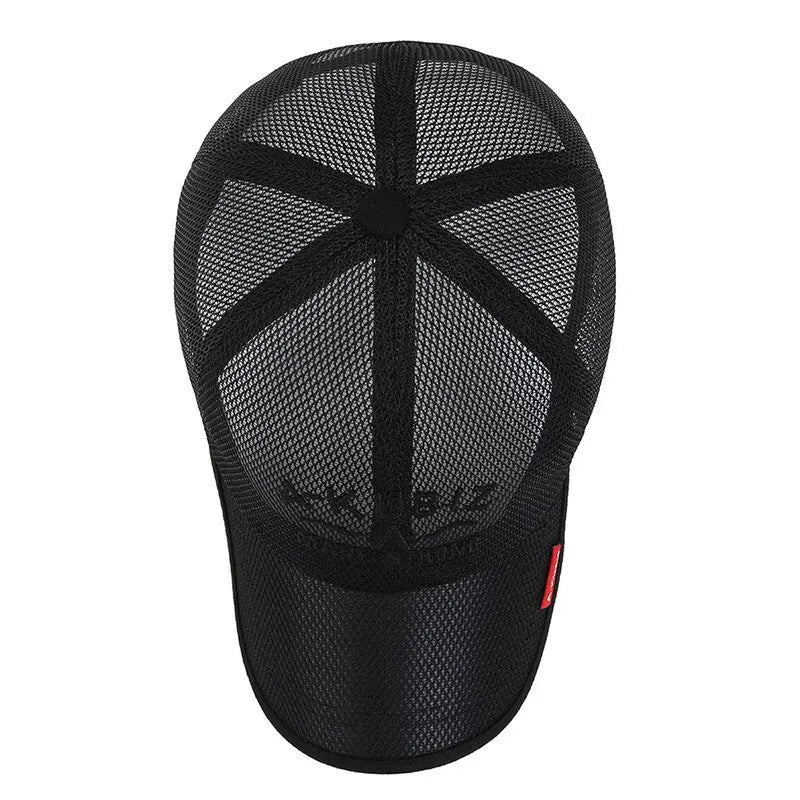 Unisex Breathable Mesh Baseball Cap with Embroidered Detail for Casual Outdoor Everyday Style