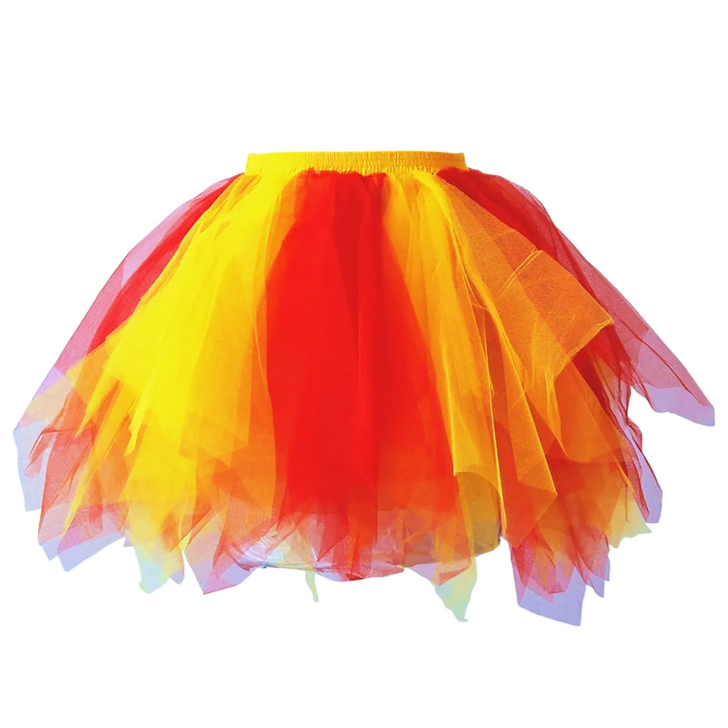 Layered Mesh Tutu Mini Skirt with Volume Pleats Festival Styling