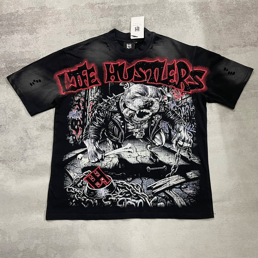 Distressed Graphic Oversized Cotton Streetwear T-Shirt with Vintage-Inspired Artwork