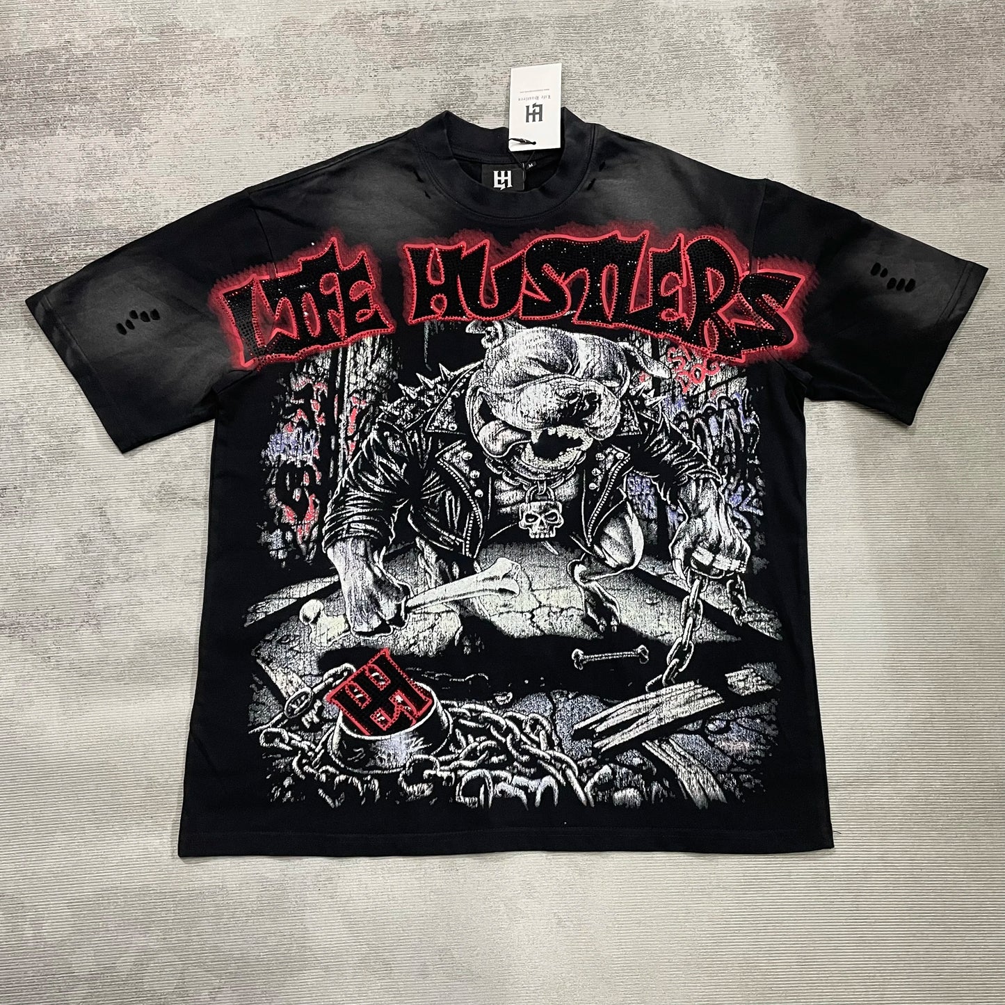 Distressed Graphic Oversized Cotton Streetwear T-Shirt with Vintage-Inspired Artwork