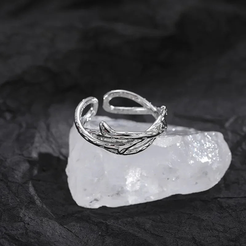 Thorn Wrapped Open Ring for Gothic Punk and Dark Romantic Fashion