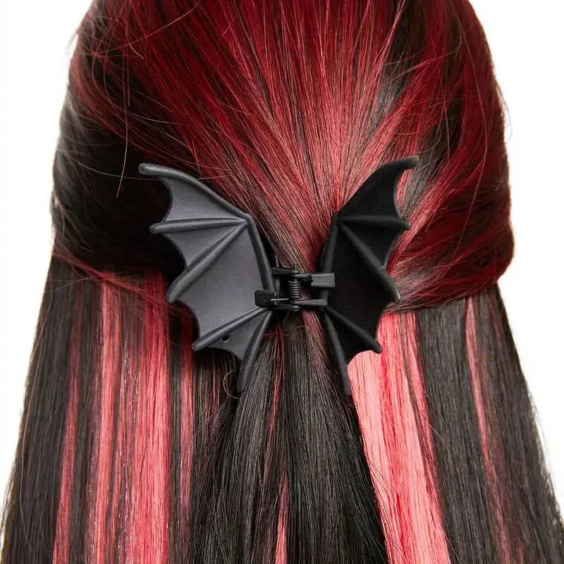 Gothic Bat Wing Hair Claw Clip Alternative Statement Hairstyle Accessory