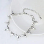 Spike Choker Necklace for Punk Gothic and Alternative Fashion Looks