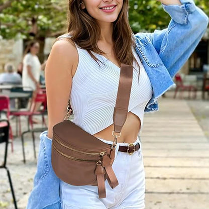 Nylon Sling Crossbody Bag with Adjustable Strap Compact Everyday Design