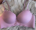 Smooth Contour Seamless Push-Up Bra and Matching Panty with Scalloped Lace Edging