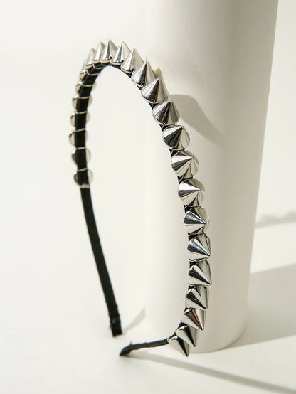 Punk Spike Headband Studded Alternative Streetwear Statement Hair Accessory