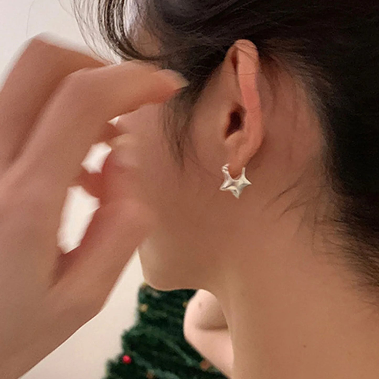 Celestial Star Hoop Earrings for Y2K Fairy Grunge and Alternative Fashion