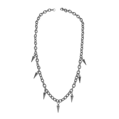 Rivet Chain Choker Necklace for Punk Gothic Alternative Fashion Styling