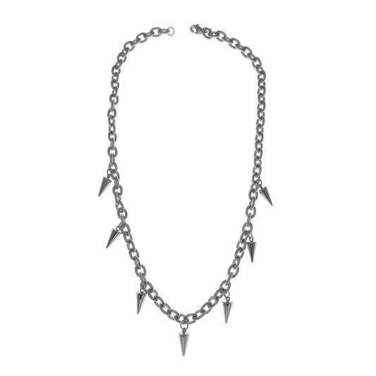Rivet Chain Choker Necklace for Punk Gothic Alternative Fashion Styling