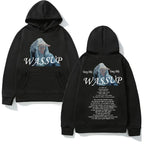 Minimalist Anime Oversized Hoodie with Manga Typography Streetwear Design