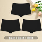 3-Piece Women’s Low-Rise Cotton-Blend Boyshorts Set with Wide Waistband, Short-Leg Silhouette and Classic Solid Colors