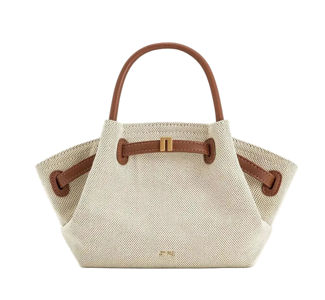 Structured Dumpling Tote Bag with Top Handle Large Capacity Design