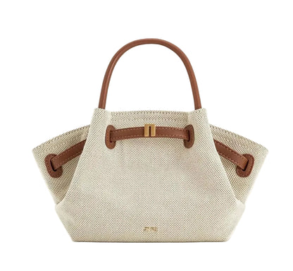 Structured Dumpling Tote Bag with Top Handle Large Capacity Design