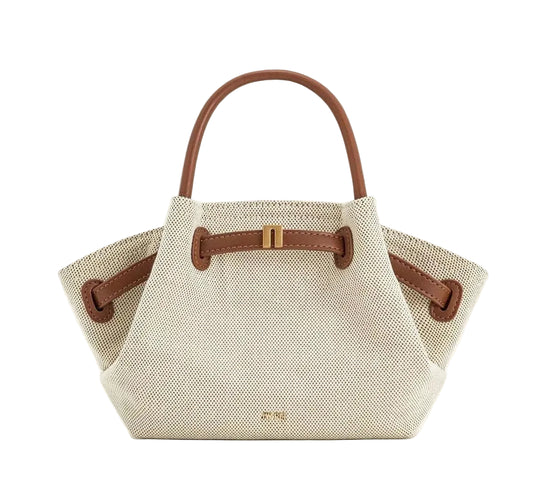 Structured Dumpling Tote Bag with Top Handle Large Capacity Design
