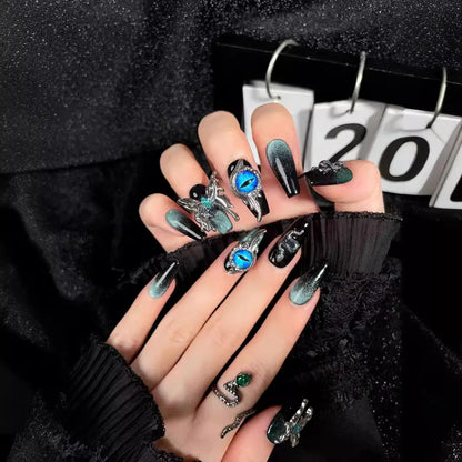 Mystic Gothic 3D Nail Charm Set with Alternative Statement Art Details