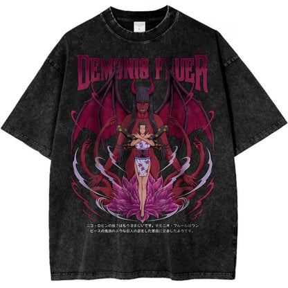 Nico Robin One Piece Anime Tshirt Vintage Graphic Tee Man Women Short Sleeve Tee Streetwear 2026 Summer Casual Tops Y2k Clothes