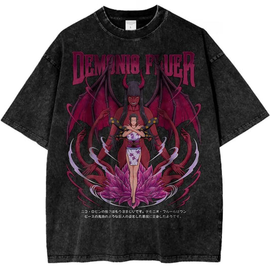 Nico Robin One Piece Anime Tshirt Vintage Graphic Tee Man Women Short Sleeve Tee Streetwear 2026 Summer Casual Tops Y2k Clothes