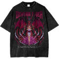 Oversized Anime Gothic Streetwear Tee with Manga Fantasy Graphic Artwork Design