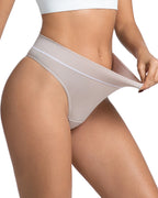 Five-Piece High-Waisted Absorbent Menstrual Thong Set with Lace Waistbands