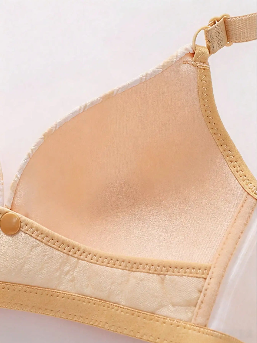 Three-Piece Striped Wire-Free Maternity and Nursing Bra Set
