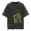 Cyberpunk Manga Interface Streetwear Oversized Washed Graphic T-Shirt