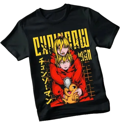 Cyber Manga Streetwear Graphic Cotton Anime Goth Oversized T-Shirt