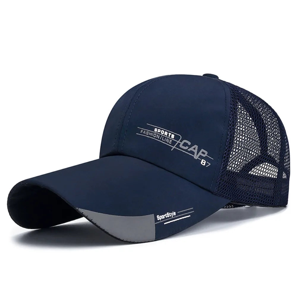Unisex Breathable Mesh Baseball Cap with Adjustable Fit for Summer Outdoor Activities