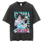 Anime-Inspired Manga Streetwear Oversized Graphic Washed Cotton Casual T-Shirt
