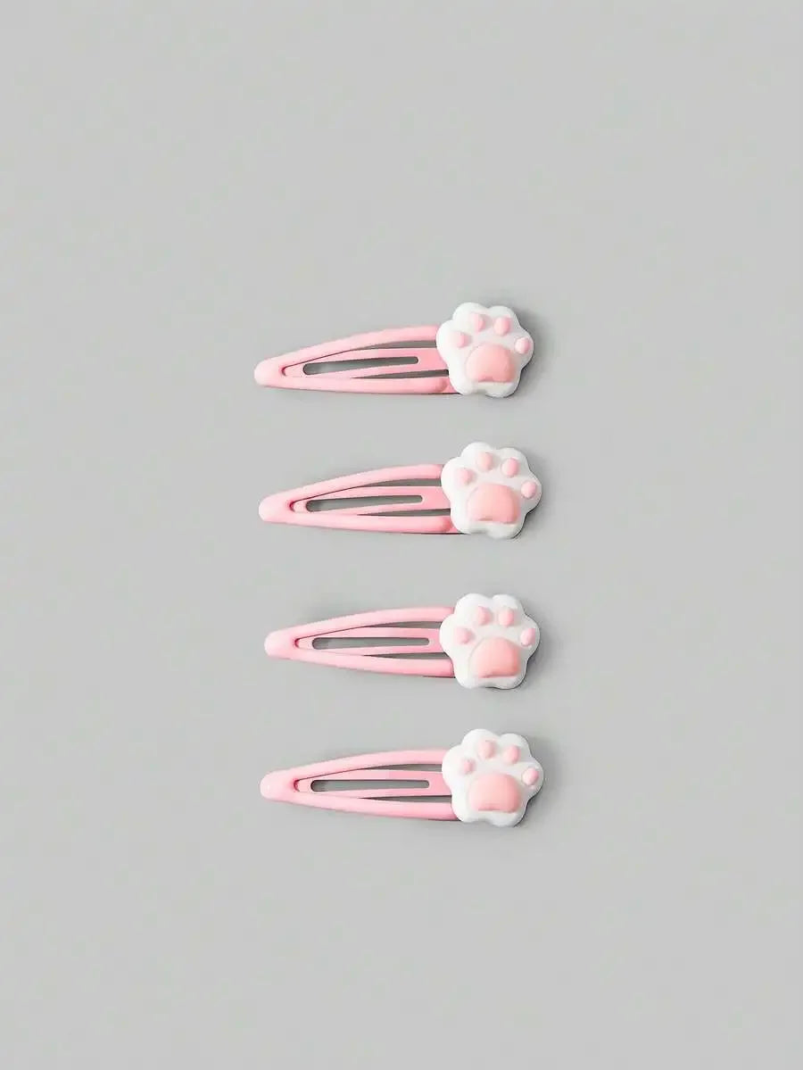 Skull Accent Hair Clip Set Cute Gothic Alternative Fashion Accessories