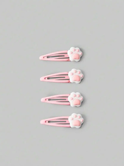 Skull Accent Hair Clip Set Cute Gothic Alternative Fashion Accessories