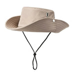 Wide Brim Outdoor Bucket Hat with Adjustable Chin Cord for Hiking and Everyday Adventures