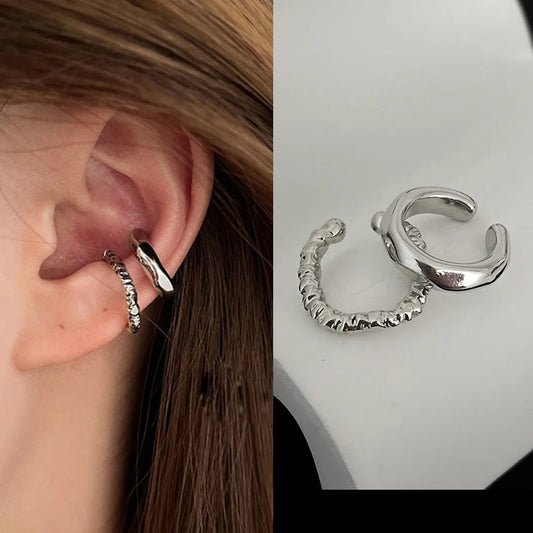 Irregular Geometric Ear Cuff for Punk Alternative Fashion Styling